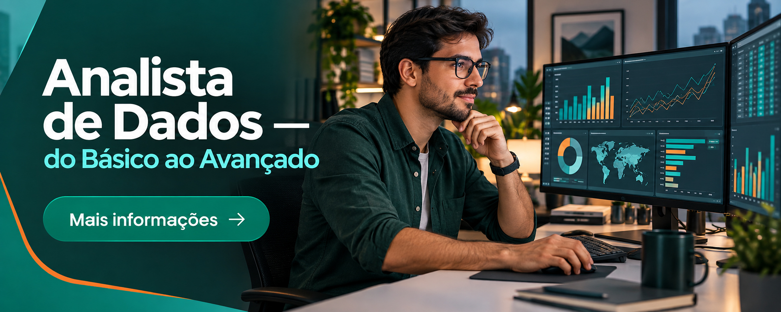 Divulgação do curso Analista de Dados — do Básico ao Avançado