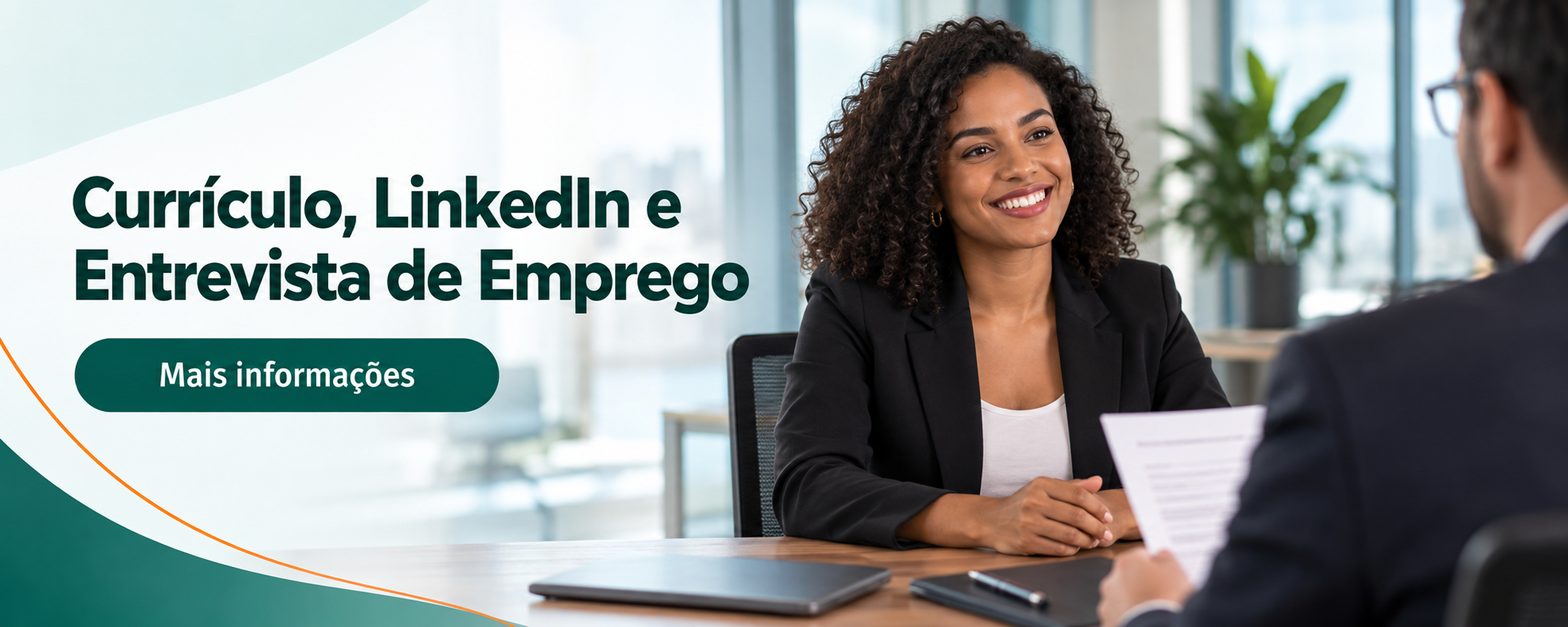 Divulgação do curso Currículo, LinkedIn e Entrevista de Emprego